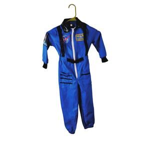Boy's Kid's 5T Blue Astronaut Nasa Space Explorer Jumpsuit Halloween Costume